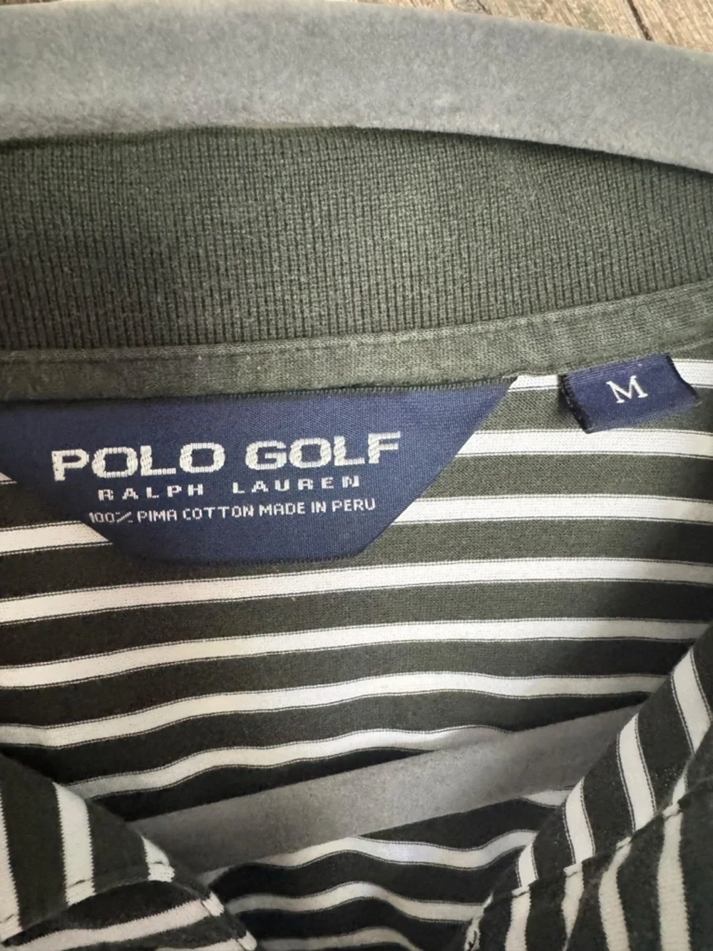 Title:
Polo Golf Ralph Lauren Striped Shirt Men’s M Pima Cotton Green White - Picture 2 of 8